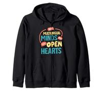 Multilingual Minds, Open Hearts Zip Hoodie