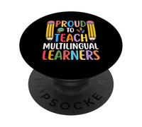 Multilingual Teacher Linguist Language ESL Teaching PopSockets Adhesive PopGrip