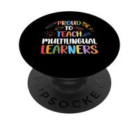 Multilingual Teacher Linguist Language ESL Teaching PopSockets Adhesive PopGrip