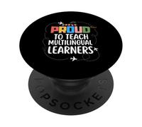 Multilingual Teacher Linguist Language ESL Teaching PopSockets Adhesive PopGrip