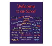 Multilingual Welcome Poster Around The World Classroom Wall Decor