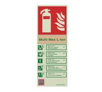 Multimax Lithium-Ion Fire Extinguisher - All Fires Fire Extinguisher for Home, Car & Buisness Use (Multimax L-Ion Portrait Sign)