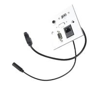 Multimedia Information Panel Outlet, Multifunctional Multimedia Socket with USB, HDMI, VGA, 3.5MM Sound and RJ45 NETWORK Port, Wall Multi Media Plug for Home Furnishing