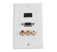 Multimedia Panel with, VGA, Ports | Durable ABS material, multi-level protection, versatile for home theater, easy installation.