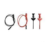 Multimeter Hook Clip for Mini IC Grabber Probe with 30cm Silicone Leads, 2mm Banana Socket, 3A/60VDC Rated, Fire-Retardant Nylon 66