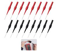 Multimeter Leads Probe Pin 16pcs Multimeter Test Leads Power Back Probe Pin 0.7mm Non-Destructive Insulation Wire Piercing Test Leads for Automotive Tester Kit
