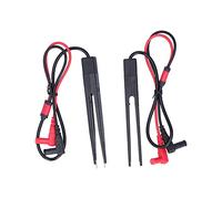 Multimeter SMD Test Clip Tweezers for Resistance Capacitance and Inductance Measurement 2 Piece - Patch Clip Lead for Micro Electronic Components - Max Voltage Rating