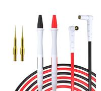 Multimeter Test Leads, 1.2m Pure Copper with Gold-Plated Probes for Precision Electronics Testing, Compatible with Standard 4mm Sockets(C)