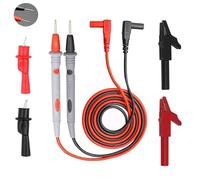 Multimeter Test Leads and 4Pcs Alligator Clips, Precision Sharp Lead 1000V 20A Digital Multi Meter Clamp Tester Probe Test Probes Leads, Test Extension, Multimeter Accessories