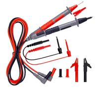 Multimeter Test Leads Kit, Alligator Clips Test Probe Spring Test Hook Clip Banana Plug Precision Sharp Probes Alligator Crocodile Clips for Multimeter Electrical Testing,1.2mprobe length,8 Pcs