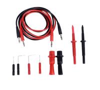 Multimeter Test Leads Kit Universal Black Red Electrical Testing Probe Set Excellent Silicone Material Non Slip Design Easy To Use Wide Application for Various Measurement