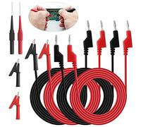 Multimeter Test Leads Set, Electronic Test Leads with Alligator Clips Electrical Replaceable Probes Multimeter Test Pins for Physics lab, workshop, school, home and industry (1000V / 19A)
