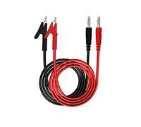 Multimeter Test Leads With Alligator Clips - Electrical Insulated Wire for Testing - 15A 1000V, Red and Black
