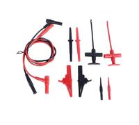 Multimeter Test Probe Kit, 4mm Banana Connector Silicone Insulated Test Clip Probe Leads Set with Detachable Tips for Multimeters and Clamp Meters