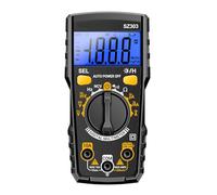 Multimeter Tester 1999Counts Digital with Voltmeter Ampmeter Resistance; Tests Live, Continuity Tester