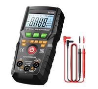 Multimeter Tester - 4.69x2.29x1.5 inches 4000-count Voltage Current Meter with Auto Voice Broadcast, ABS & Silicone Material for Electricians, Household, Engineering, Automotive Repair
