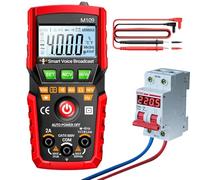 Multimeter Tester,4000-count Multifunction Multimeter | Electronic Measuring Tool with Auto Voice Broadcast for Electricians Household Outlet Equipment Debugging Engineering Automotive Repair