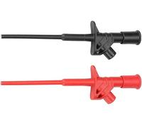 Multimeter Wire Lead Test Hook Clip, 2Pcs High Voltage Flexible Test Probe, Insulated Quick Professional Test Back Probe Pin Test Leads 153mm (1000V/10A)