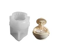Multimidated Candlestand Halloween Resin Project Silicone Craft Mold for Creating Gentleman Skull Holder