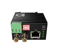 MultiMode ST 850nm Mini Size DIN rail Mount Industrial Type-Universal Gigabit 1000Base-SX & Fast Ethernet 100Base-SX - Fiber Optic Media Converter - UTP port Autosensing 10/100/1000 Mbps 550m (0.34mi)