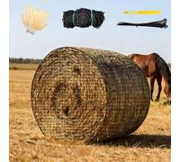 MultiOutools 4x4 Ft Round Bale Hay Nets for Horses, 1.5" Holes Large Hay Net Slow Feeder Nets with Net Repair Tool for Horse Cattle Cow Sheep