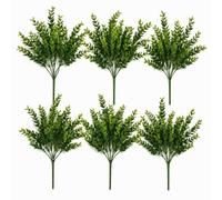 Multipack 32cm Artificial Boxwood Style Foliage Spray Stem Faux Green Leaf Bush