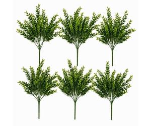 Multipack 32cm Artificial Boxwood Style Foliage Spray Stem Faux Green Leaf Bush