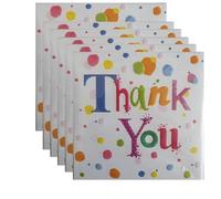 Multipack 36 Thank You cards & envelopes 5" x 5" - Stars & Colours