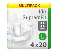 Multipack 4X Lille Healthcare Suprem Fit Maxi Large (3580ml) 20 Pack Incontinence Protection