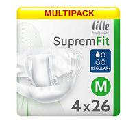 Multipack 4X Lille Healthcare Suprem Fit Regular+ Medium (2430ml) 26 Pack Incontinence Protection