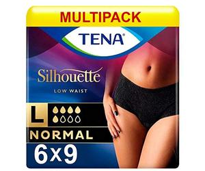 Multipack 6 x Tena Silhouette Plus Low Waist Large (750ml) 6 Packs of 10 Incontinence Protection