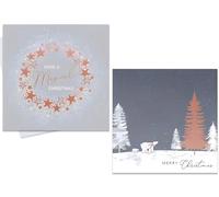 Multipack 60 Cards in 2 Traditional Designs & Envelopes Elegant Design Have a Magical Christmas Cards Assorted Festive Theme