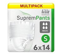 Multipack 6X Lille Healthcare Suprem Pants Maxi Small (1900ml) 14 Pack Incontinence Protection