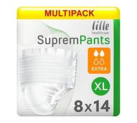 Multipack 8X Lille Healthcare Suprem Pants Extra X Large (1430ml) 14 Pack Incontinence Protection