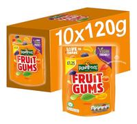 Multipack Bulk Candy Rowntree's Fruit Gums Sweets Sharing Bags, Vegan Friendly Pouch 120g Pack of 10 By Experts Supplies