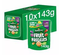 Multipack Bulk Candy Rowntree's Fruit Pastilles Vegan Friendly Sweets Sharing Bag 143g Pack of 10 By Experts Supplies