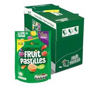 Multipack Bulk Candy Rowntre's Fruit Pastilles Vegan Friendly Sweets Sharing Bag 114g PMP Pack of 10 By NIGHT FURY
