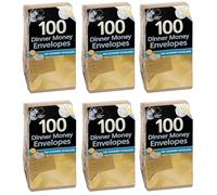 Multipack - Dinner Money Envelopes 100-Pack, Brown, Back to School | Chiltern Wove (6, Dinner Money Envelopes)