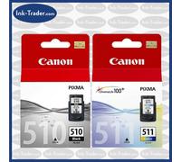 Multipack Genuine Canon PG510 CL511 Ink Cartridges - For Canon PIXMA