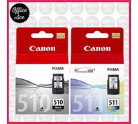 Multipack Genuine Canon PG510 CL511 Ink Cartridges - For Canon PIXMA