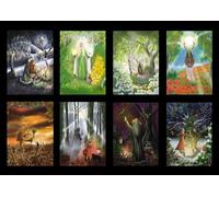 Multipack of 8 'The Goddess at Eight Sabbats' blank cards for any occasion - illustrated by UK artist Naomi Walker