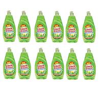 Multipack Washing Up Liquid Apple Fresh Scent - Powerful Degreaser - Works On Glasses, Pans, and Plates by Elbow Grease (12, 600ml)