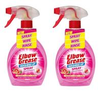 Multipack Washing Up Spray 500ml - Pink Blush Scent - Powerful Detergent for Glasses Pans Plates by Elbow Grease (2, Pink Blush)