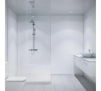 Multipanel Classic Hydro-Lock Tongue & Groove Bathroom Wall Panel | Natural White | Gloss | 2400mm x 900mm