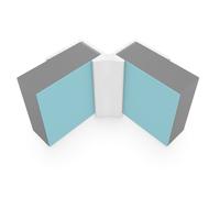 Multipanel Classic Wall Panel Internal Corner Trim Type A | White | Aluminium | 11mm