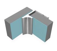 Multipanel Classic Wall Panel Last Panel Profile Trim Type Y Bright Polished | Chrome | Aluminium | 11mm