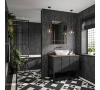 Multipanel Linda Barker Graphite Elements Wall Panel Unlipped 2400 x 900mm