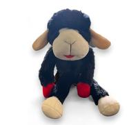 Multipet 14" Black Lamb Chop Plush Dog Toy with Squeaker - Soft and Durable Pet Companion