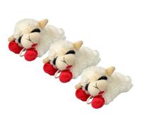Multipet Dog Toy, Lamb Chop Plush, 6 Inch Squeaky Stuffed Puppy Toy, 3 Pack, for Small Dogs