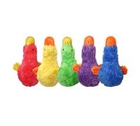 Multipet Duckworth Squeak Plush Dog Toy, 4 Inches (Pack of 2) Assorted